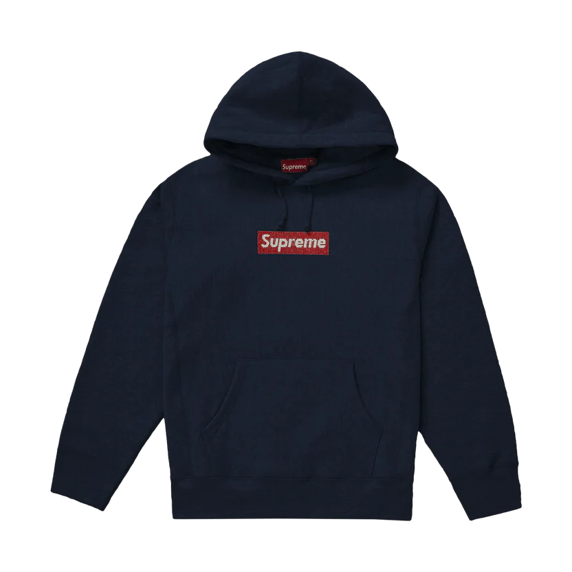 SUPREME X SWAROVSKI BOX LOGO HOODED SWEATSHIRT &