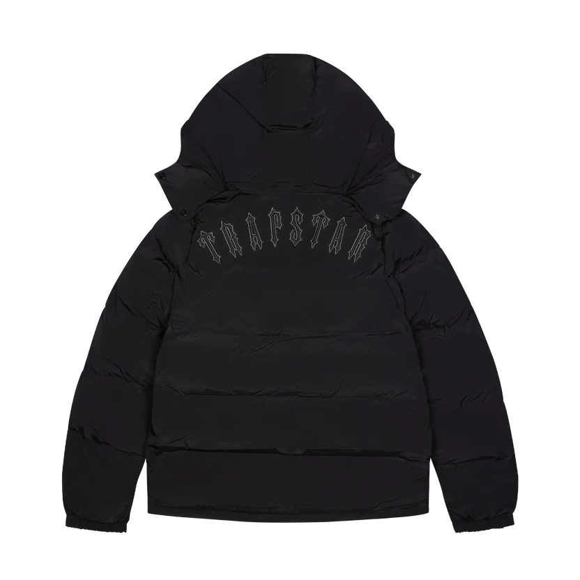 TRAPSTAR IRONGATE DETACHABLE HOODED PUFFER JACKET - BLACK EDITION