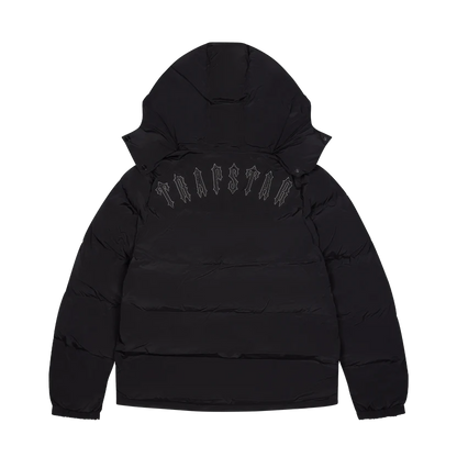 TRAPSTAR IRONGATE DETACHABLE HOODED PUFFER JACKET - BLACK EDITION