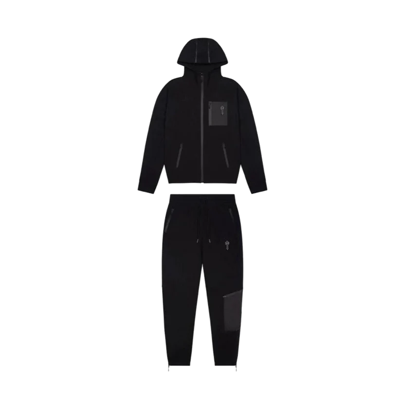 TRAPSTAR IRONGATE T-FLEECE TRACKSUIT - BLACK