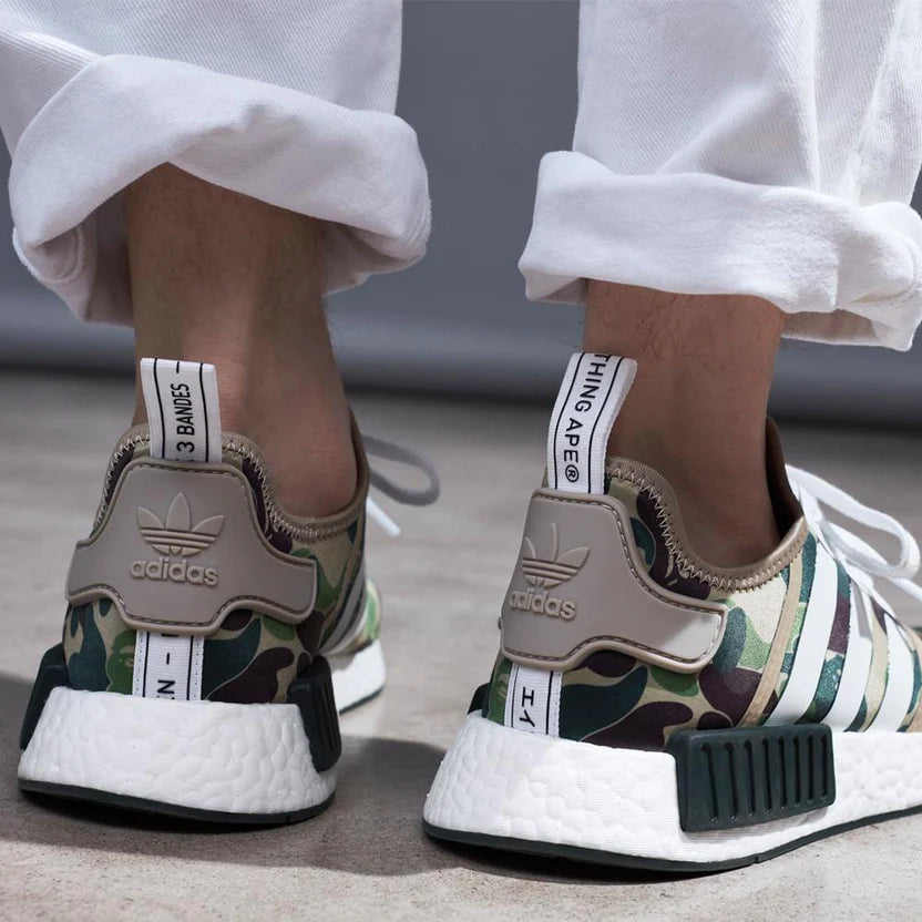 BAPE X ADIDAS NMD_R1 GREEN CAMO