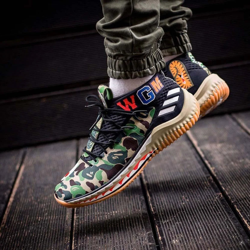 BAPE X ADIDAS DAME 4 &quot;GREEN CAMO&quot;