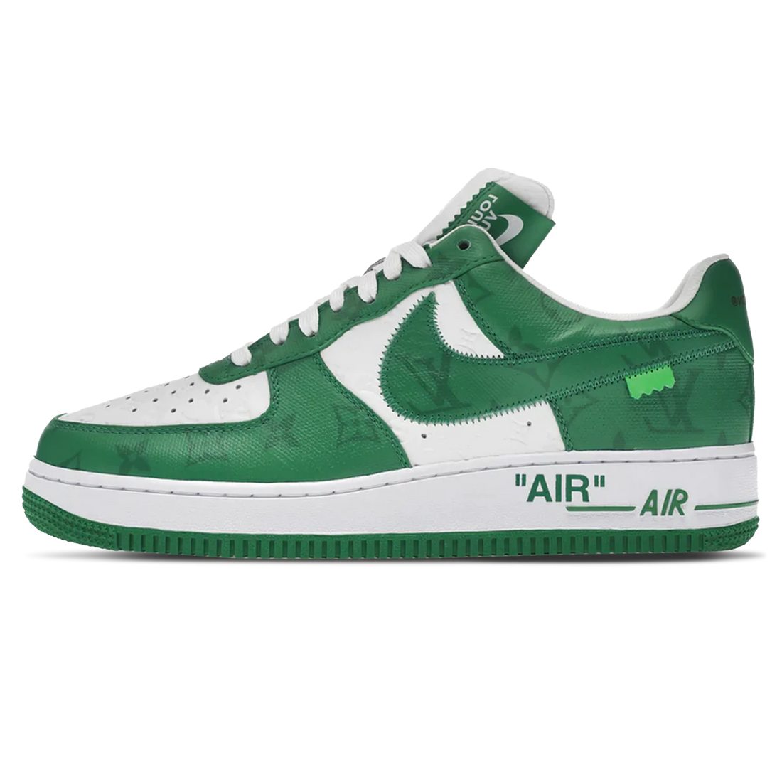 LOUIS VUITTON NIKE AIR FORCE 1 LOW BY VIRGIL ABLOH WHITE GREEN