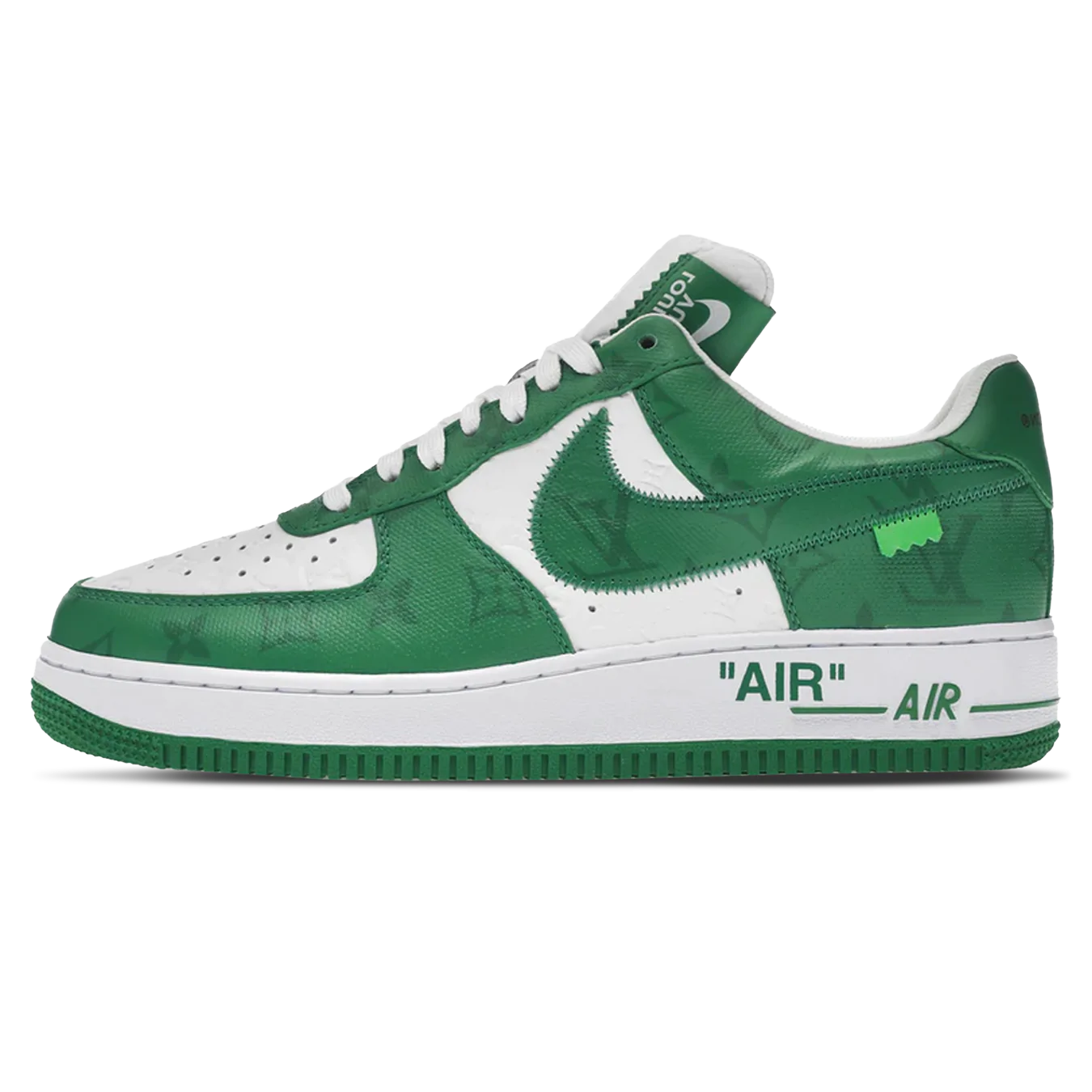 LOUIS VUITTON NIKE AIR FORCE 1 LOW BY VIRGIL ABLOH WHITE GREEN