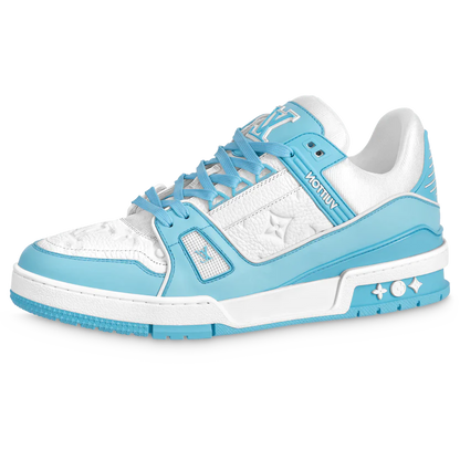 LOUIS VUITTON TRAINER LOW WHITE SKY BLUE