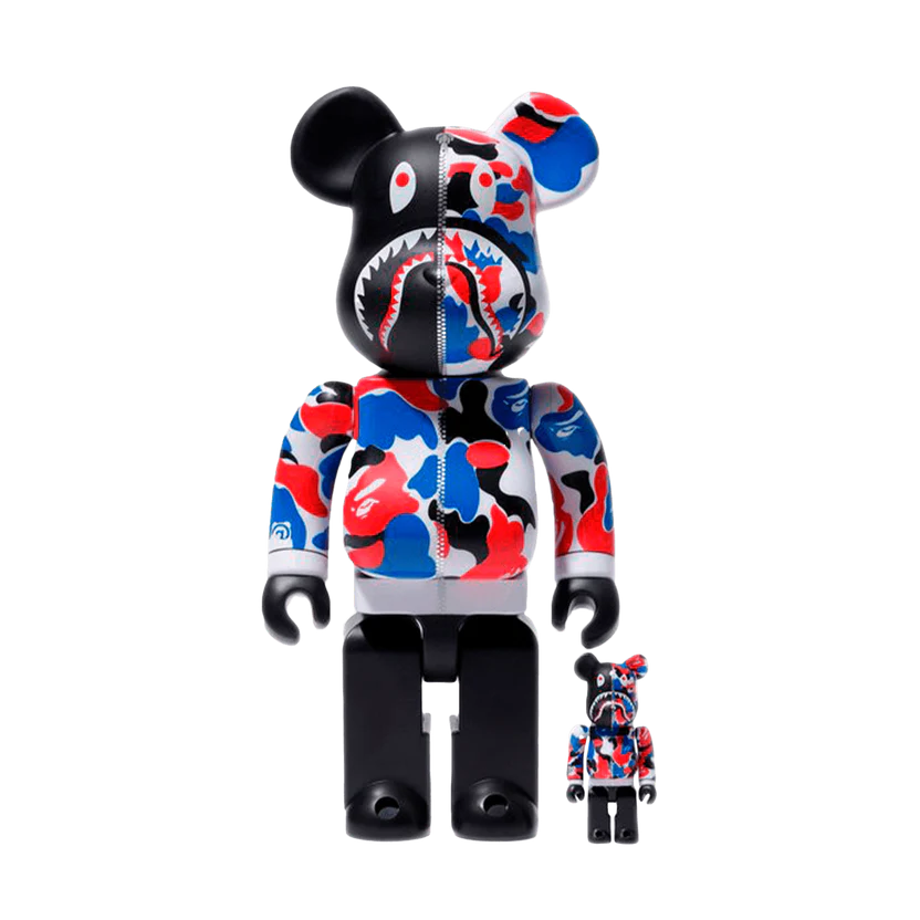 BEARBRICK X BAPE SHARK LONDON STORE 100% &amp; 400% SET