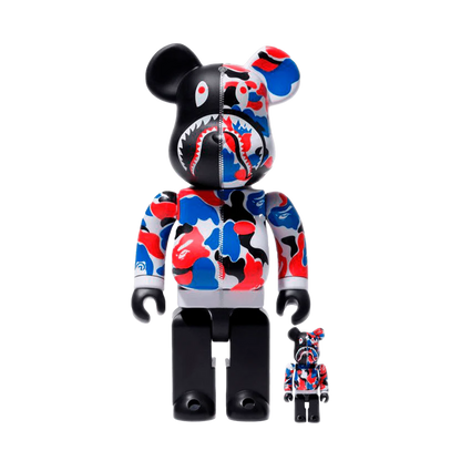 BEARBRICK X BAPE SHARK LONDON STORE 100% &amp; 400% SET