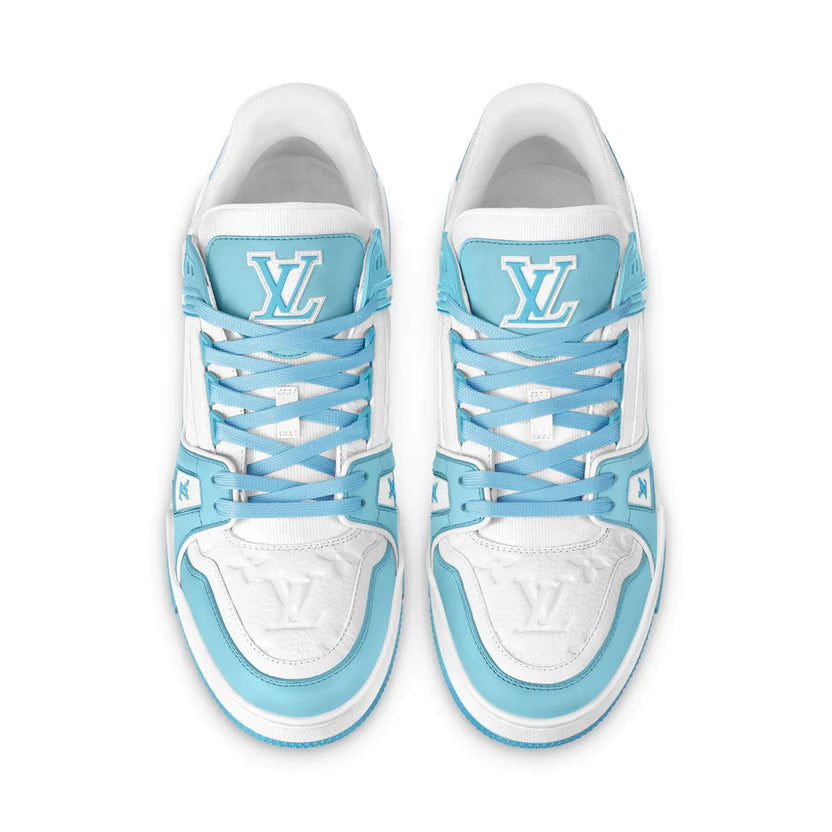 LOUIS VUITTON TRAINER LOW WHITE SKY BLUE