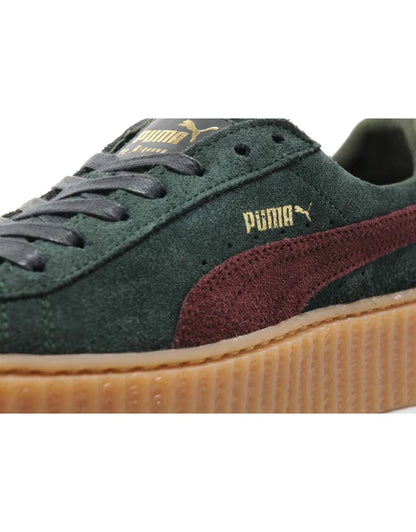 PUMA X RIHANNA SUEDE CREEPERS BORDEAUX GREEN