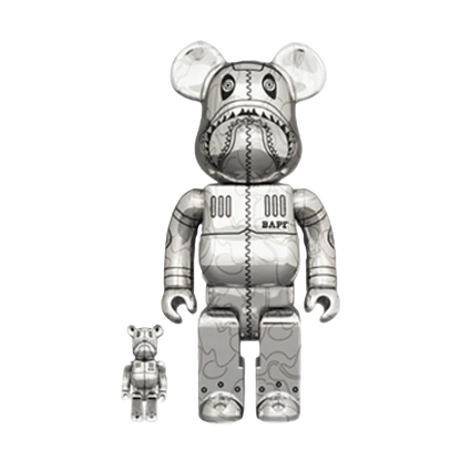 BEARBRICK X BAPE X HAJIME SORAYAMA CAMO SHARK 100% &amp; 400% SET &