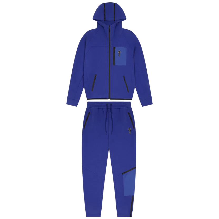 TRAPSTAR IRONGATE T FLEECE ZIP TRACKSUIT - DAZZLING BLUE