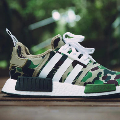 BAPE X ADIDAS NMD_R1 GREEN CAMO