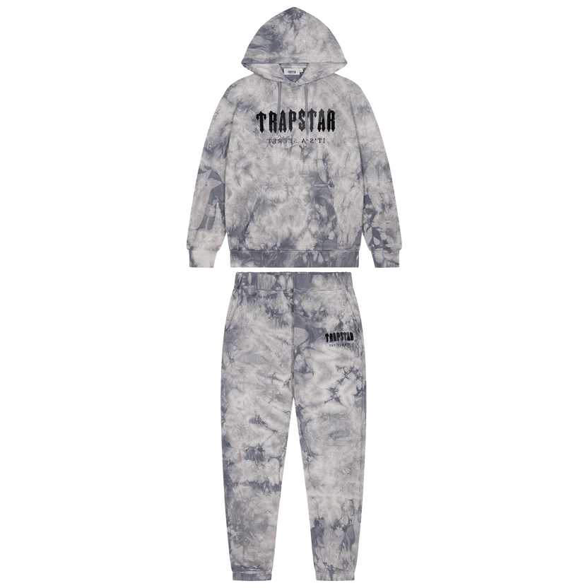 TRAPSTAR CHENILLE DECODED HOODED TRACKSUIT - ALLOVER TIE DYE