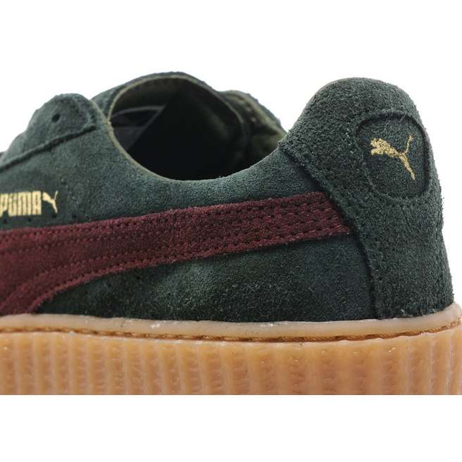 PUMA X RIHANNA SUEDE CREEPERS BORDEAUX GREEN