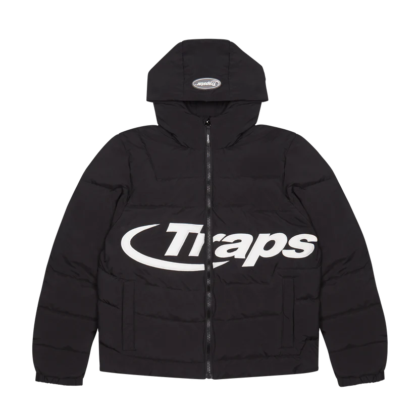 TRAPSTAR HYDERDRIVE HOODED PUFF PUFFER - BLACK