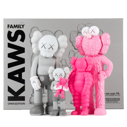 KAWS FAMILY VINYL FIGURES GREY/PINK