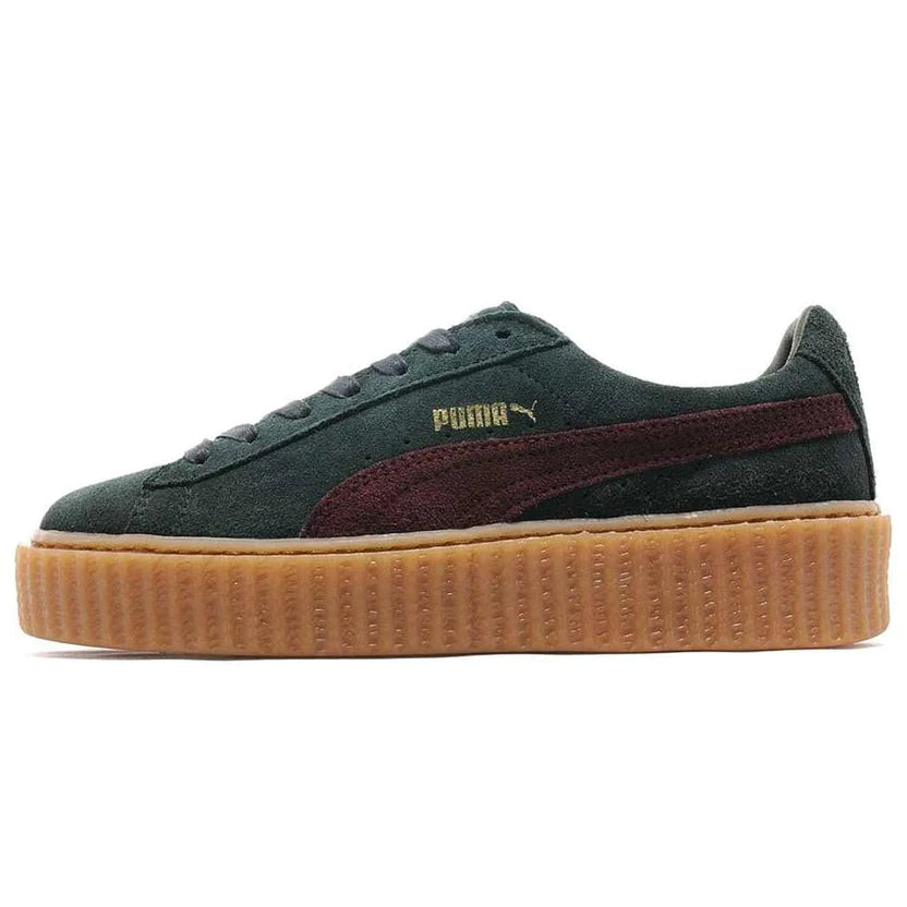 PUMA X RIHANNA SUEDE CREEPERS BORDEAUX GREEN