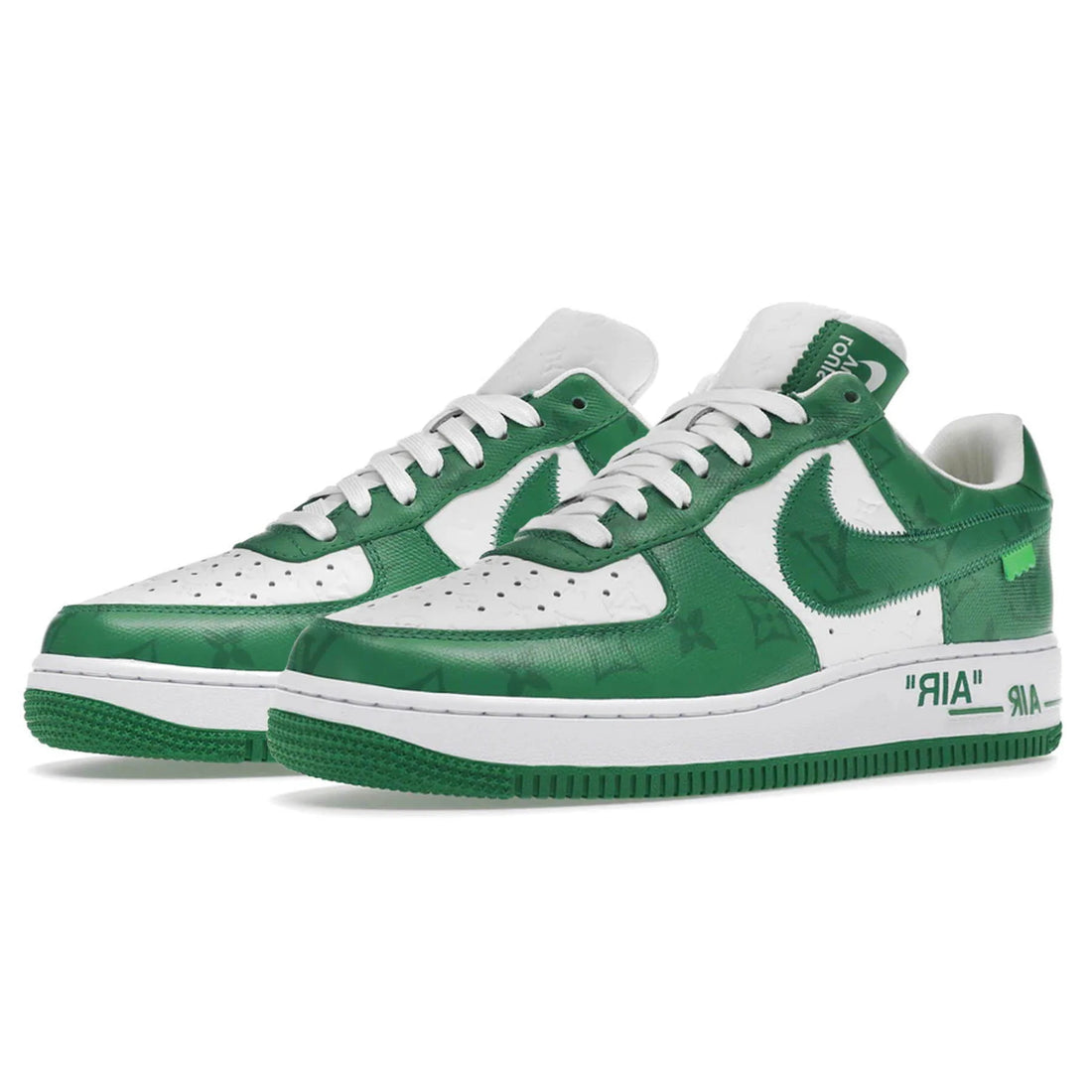 LOUIS VUITTON NIKE AIR FORCE 1 LOW BY VIRGIL ABLOH WHITE GREEN