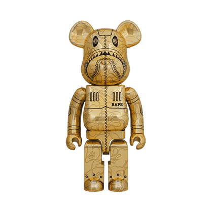 BEARBRICK X BAPE X HAJIME SORAYAMA CAMO SHARK 1000% “GOLD”