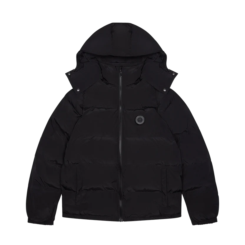 TRAPSTAR IRONGATE DETACHABLE HOODED PUFFER JACKET - BLACK EDITION