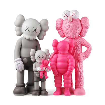 KAWS FAMILY VINYL FIGURES GREY/PINK