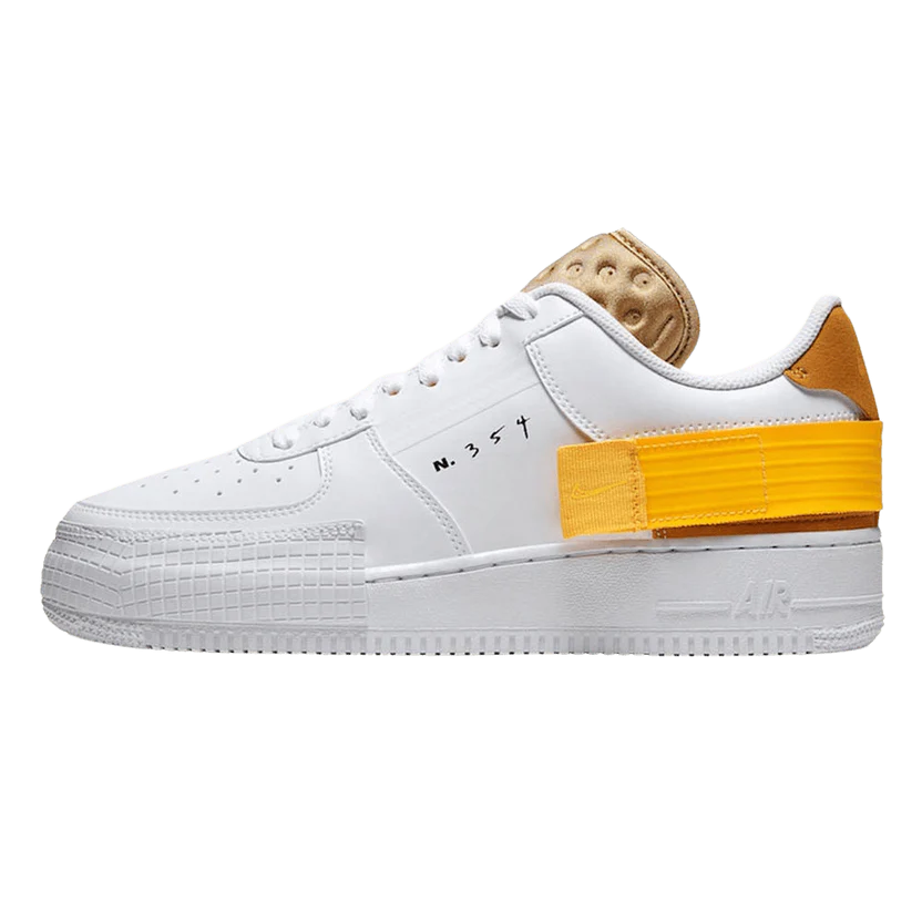 NIKE AIR FORCE 1 TYPE WHITE GOLD