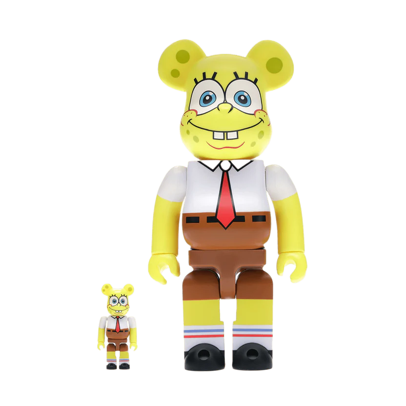 BEARBRICK SPONGEBOB 100% &amp; 400% SET “YELLOW”