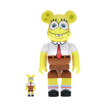 BEARBRICK SPONGEBOB 100% &amp; 400% SET “YELLOW”