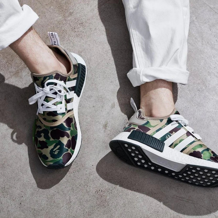 BAPE X ADIDAS NMD_R1 GREEN CAMO