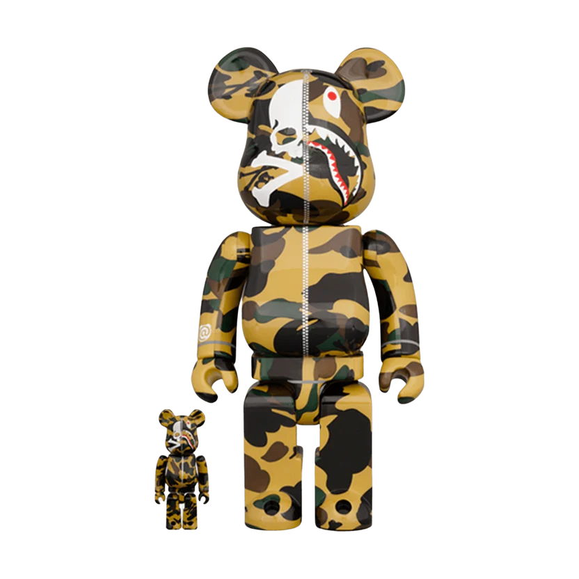 BEARBRICK MASTERMIND VS BAPE(R) YELLOW 100% &amp; 400% SET