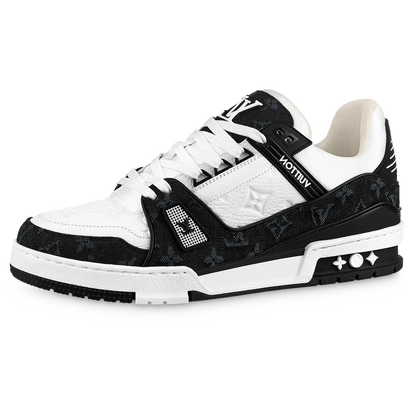 LOUIS VUITTON LV TRAINER WHITE BLACK WHITE