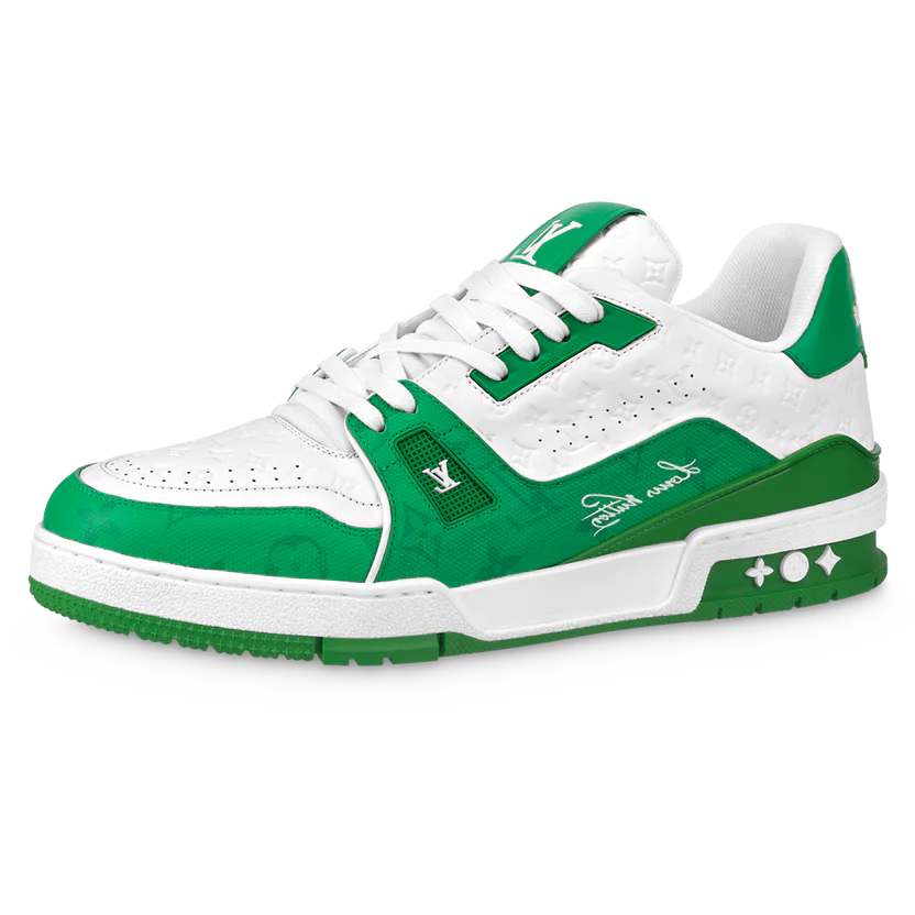 LOUIS VUITTON TRAINER LOW WHITE GREEN