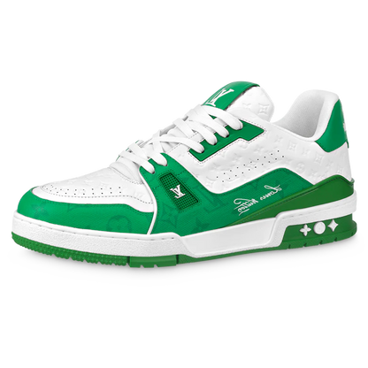 LOUIS VUITTON TRAINER LOW WHITE GREEN