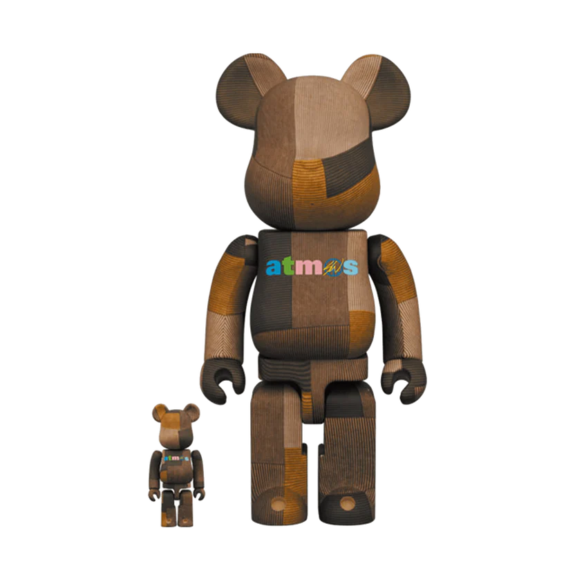 BEARBRICK X ATMOS X SEAN WOTHERSPOON 100% &amp; 400% SET BROWN