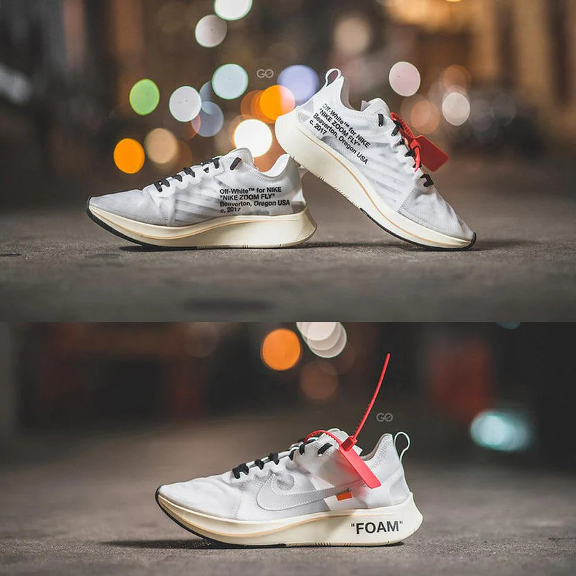 OFF-WHITE X NIKE ZOOM FLY ‘WHITE-WHITE MUSLIN